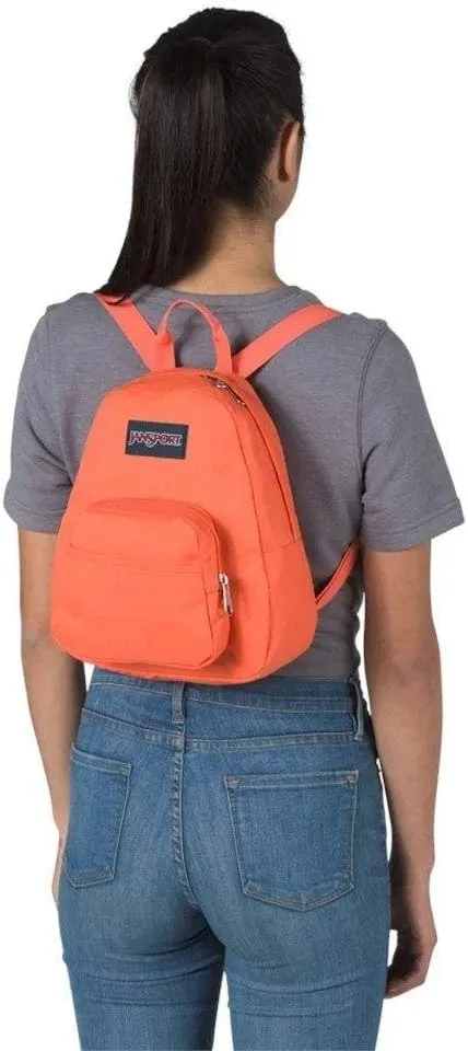 JanSport Half Pint Mini Backpack, 10.2 L - Durable Mini Bag Purse with Adjustable Shoulder Straps, Single Main Compartment, Zippered Stash Pocket, Sedona Sun