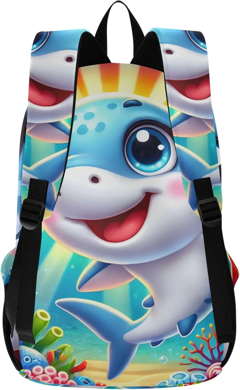 Joisal Cartoon Dolphin Rainbow Cute Cute Backpacks for Women Casual Cute Cool Bookbag for Teen Girls