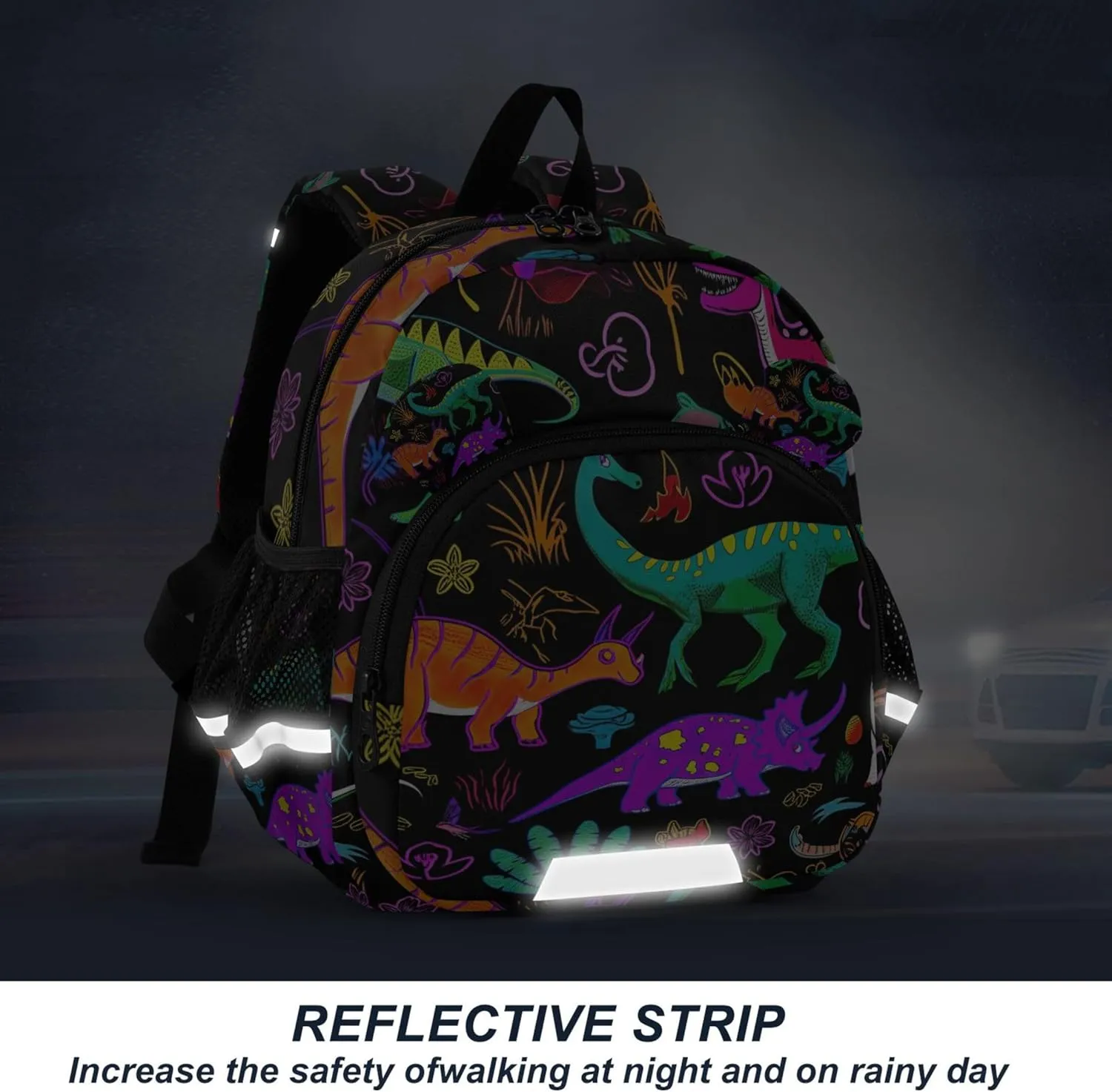 Joisal Cute Kids Backpacks Toddlers Personalized Boys Daycare Bag School Girls Colorful Dinosaur Print Prehistoric S 7L