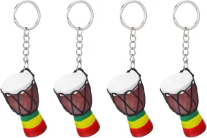jojofuny 4pcs djembe keychain instrument charm keychains djembe percussion keychains handbag pendant key pendant charms djembe drum keyring girl musical instrument drum necklace travel