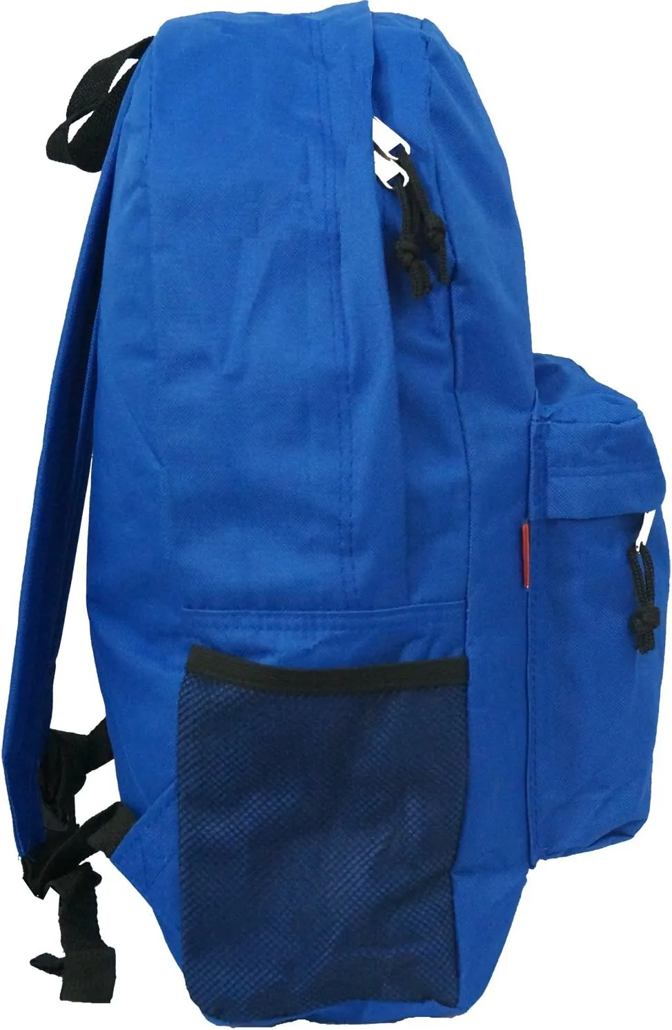 K-Cliffs Wholesale Classic Backpack 18 inch Basic Bookbag Padded Back Bulk Case Lot of 30pcs Simple Schoolbag Royal