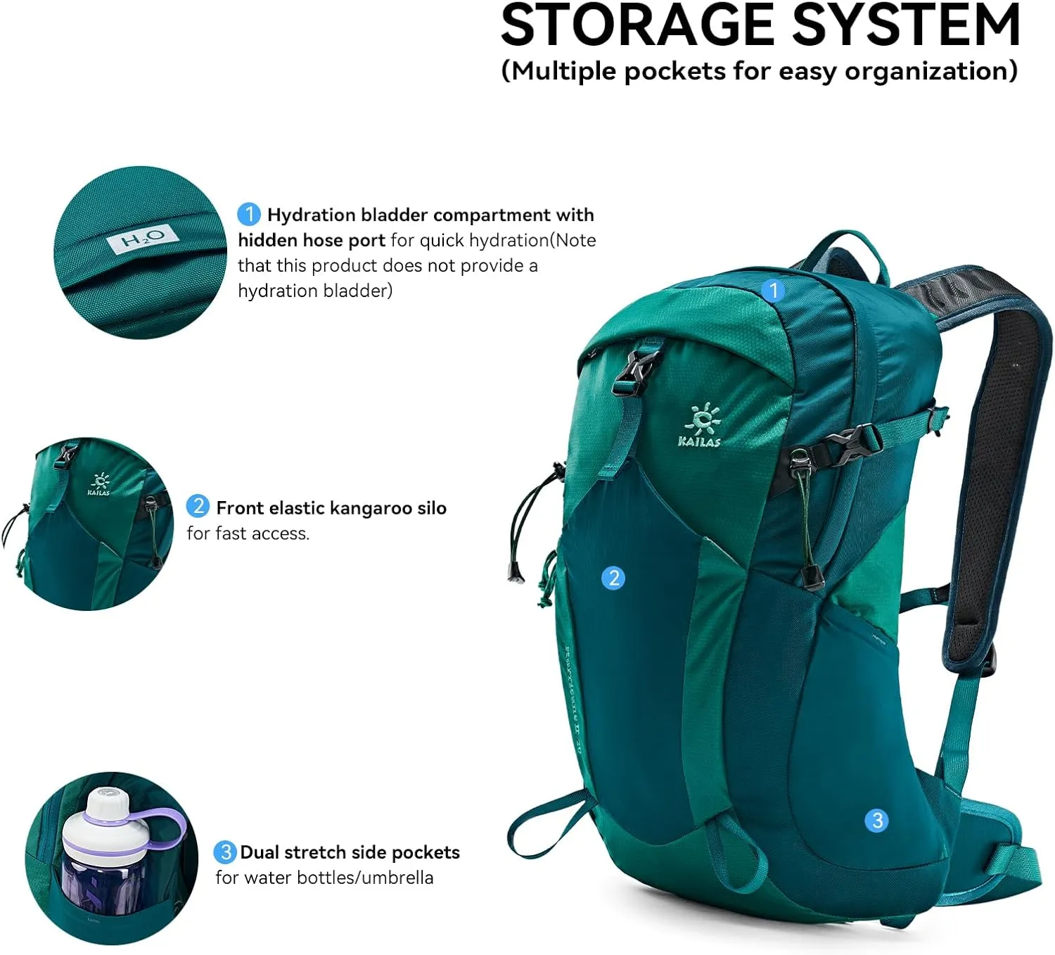 KAILAS Hurricane 20L 26L Hiking Backpack Lightweight Trekking Daypack Small Backpacks for Traveling Camping Outdoor