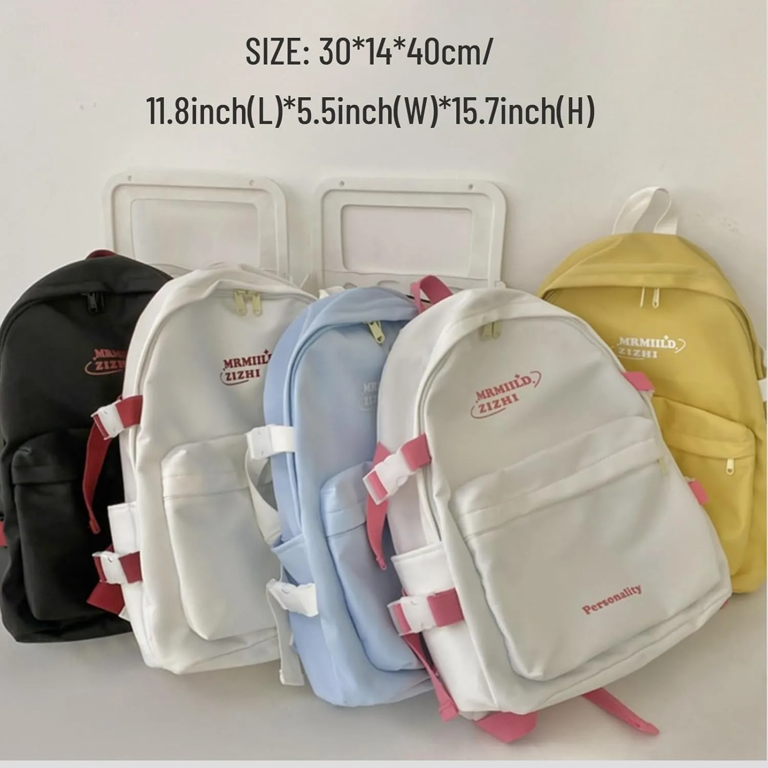 Kawaii Backpack with Cute Accessories Travel Backpacks Lightweight Bags Casual Daypack Waterproof Women, Red, One Size