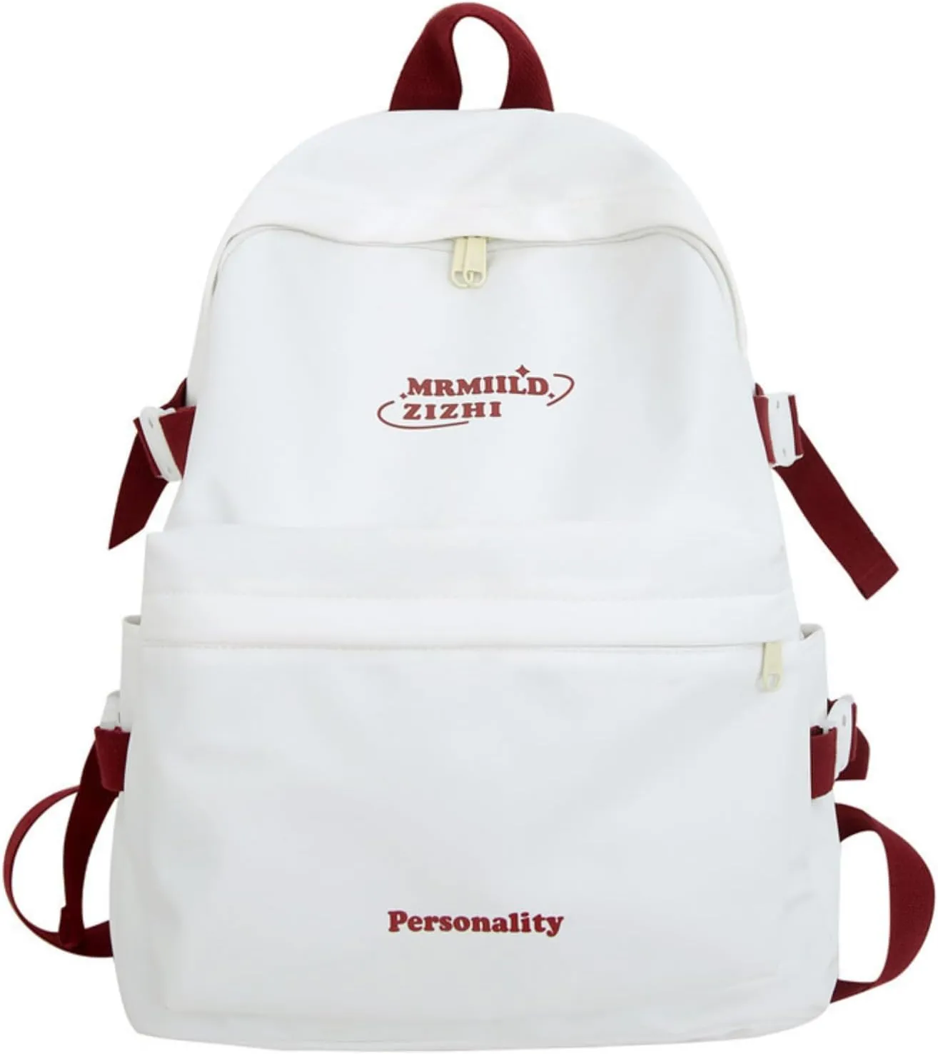 Kawaii Backpack with Cute Accessories Travel Backpacks Lightweight Bags Casual Daypack Waterproof Women, Red, One Size