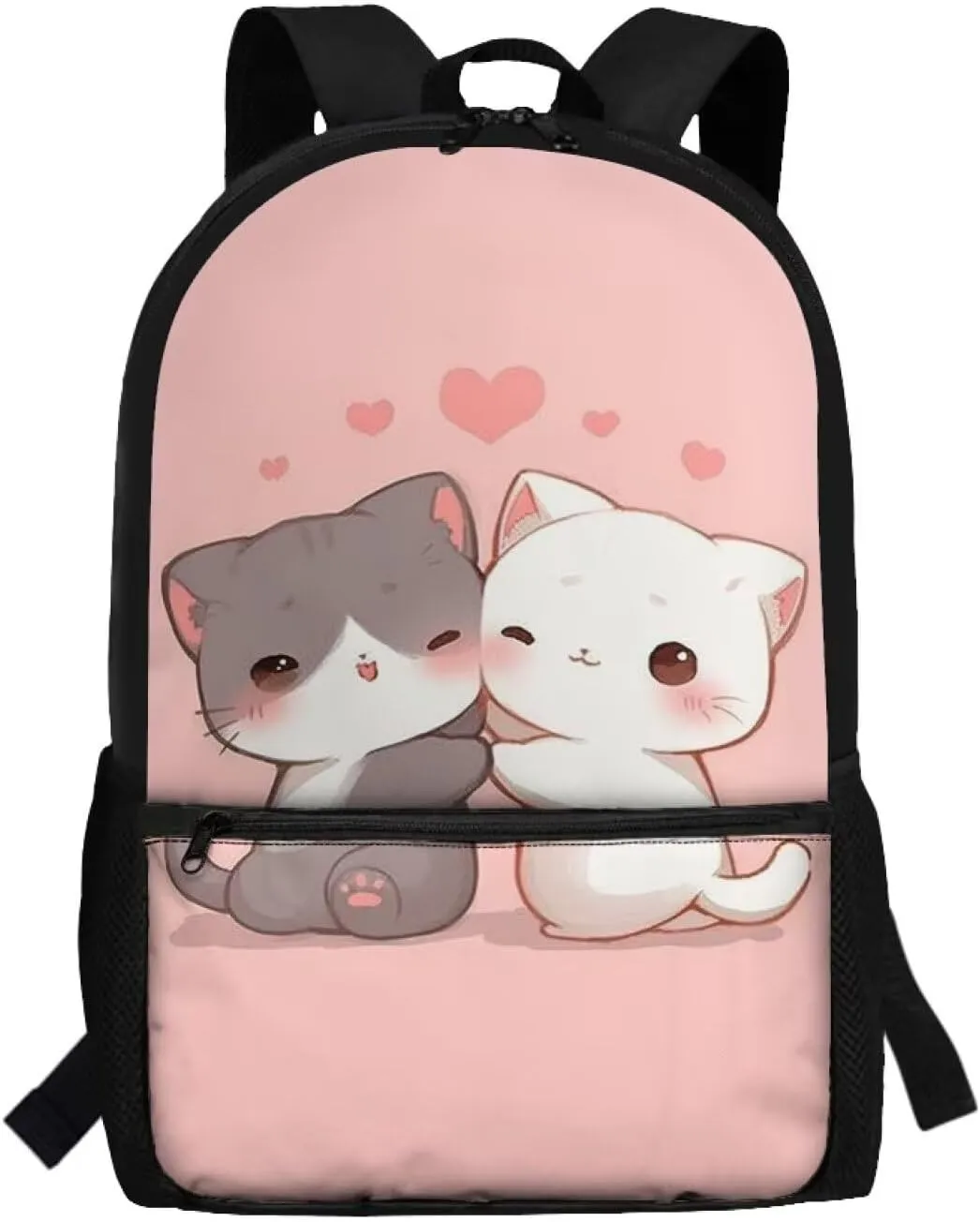 Kawaii Cat Backpack for Teen Girls 14-16 Bookbags 17inch Cute Bookbags Aesthetic for 6Th Grader School Backpack for Women Large School Backpack for Men College