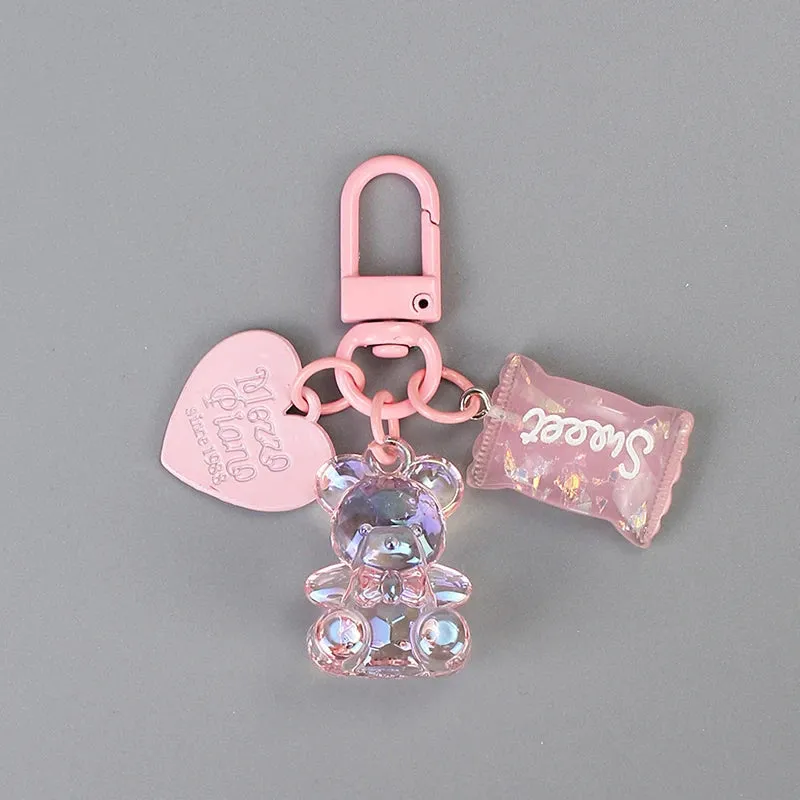 Kawaii Heart Bear Keychain 🐻💖 | Cute Candy-Inspired Accessory for Friends & Lovers 🎀✨