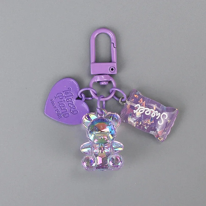 Kawaii Heart Bear Keychain 🐻💖 | Cute Candy-Inspired Accessory for Friends & Lovers 🎀✨