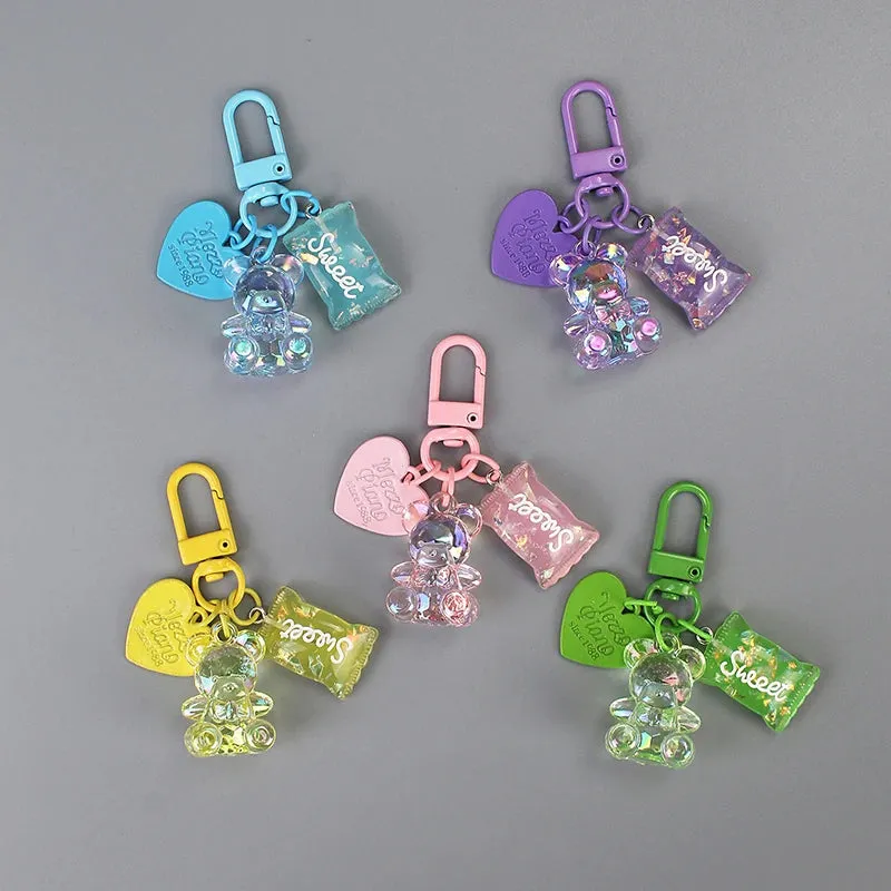 Kawaii Heart Bear Keychain 🐻💖 | Cute Candy-Inspired Accessory for Friends & Lovers 🎀✨