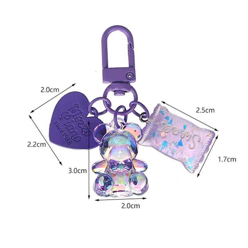 Kawaii Heart Bear Keychain 🐻💖 | Cute Candy-Inspired Accessory for Friends & Lovers 🎀✨