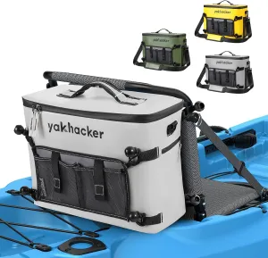 Kayak Cooler, Waterproof Seat Back Cooler for Kayaks with Lawn-Chair Style Seats, Kayak Accessories Cooler Bag, Portable Ice Chest Cooler for Kayaking, Travel, Lunch, Beaches &Trips