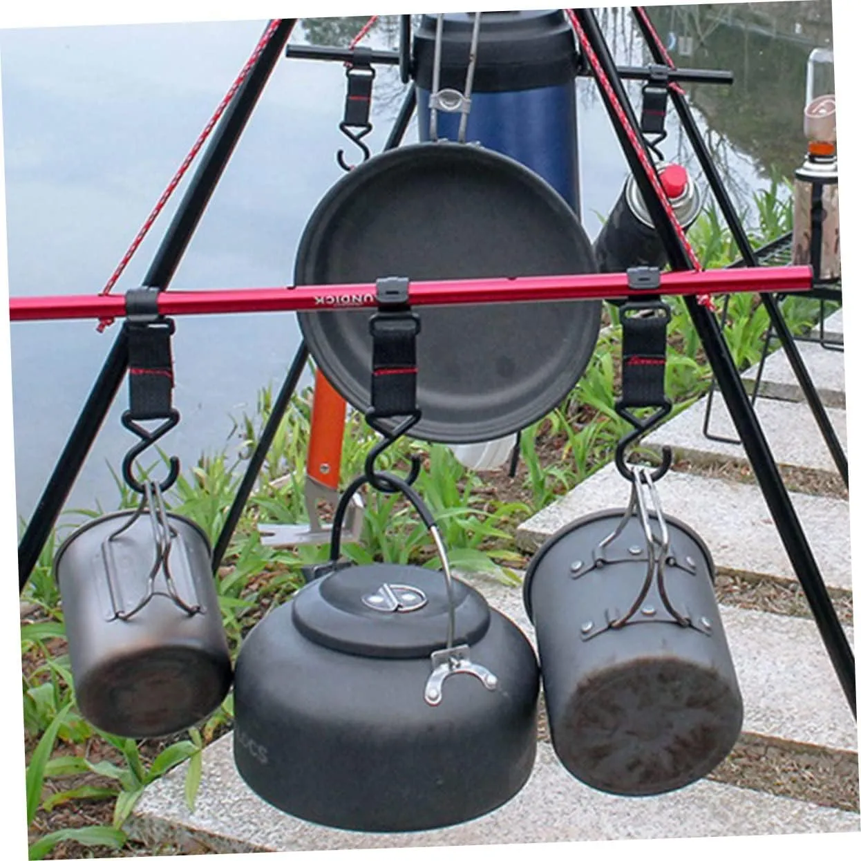 KESYOO Shelf Hook Hooks Outdoor Camping Hook Hanger Pole Storage Hook Rack Movable Camping Hook Camping Hook