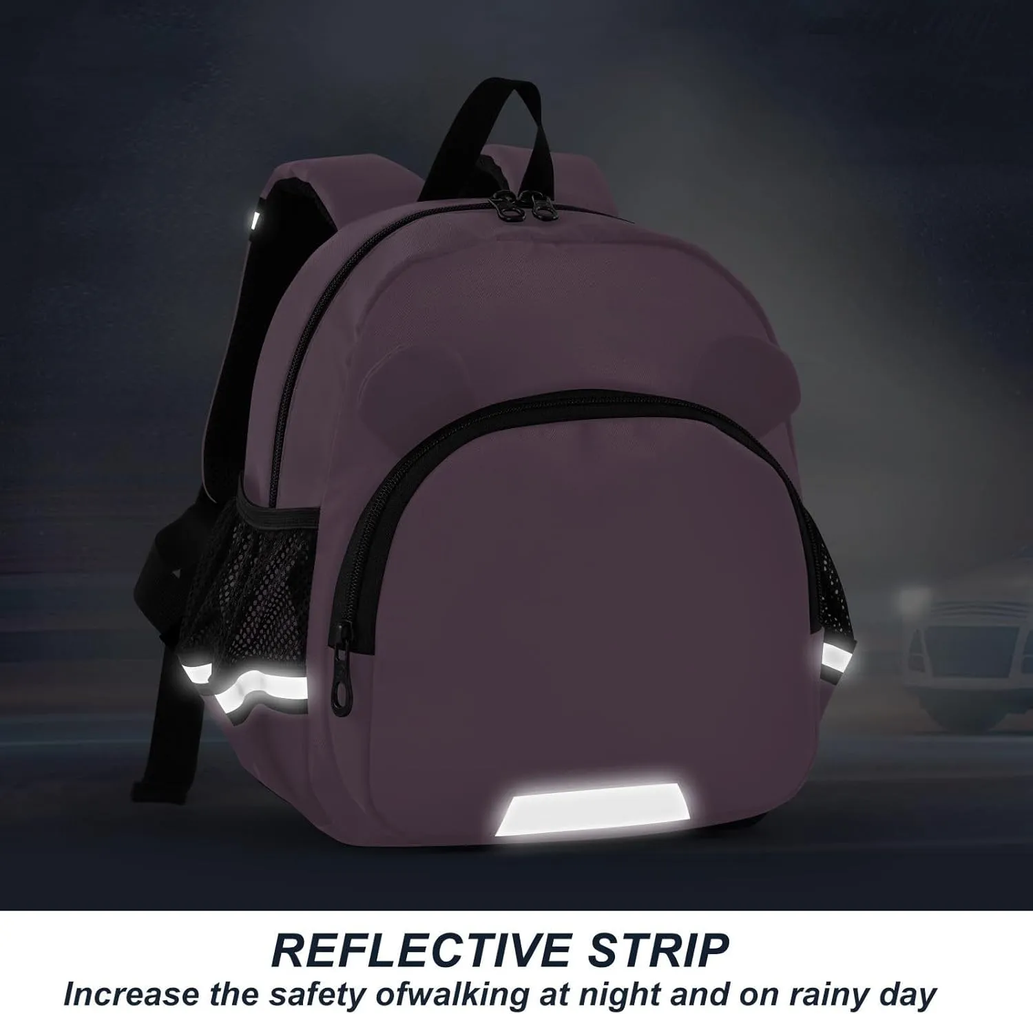 Kid Backpacks Opera Mauve Backpacks with Leash, Lightweight Backpack for Boys and Girls