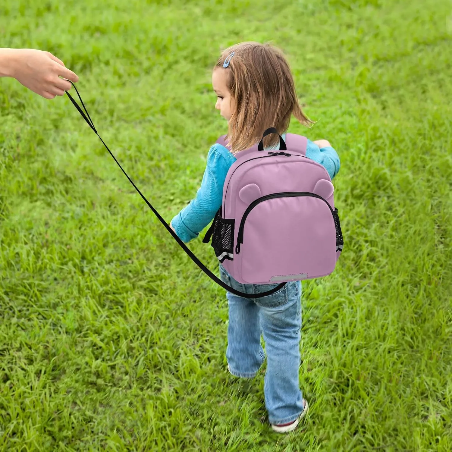 Kid Backpacks Opera Mauve Backpacks with Leash, Lightweight Backpack for Boys and Girls