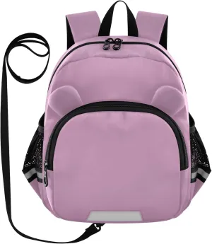 Kid Backpacks Opera Mauve Backpacks with Leash, Lightweight Backpack for Boys and Girls