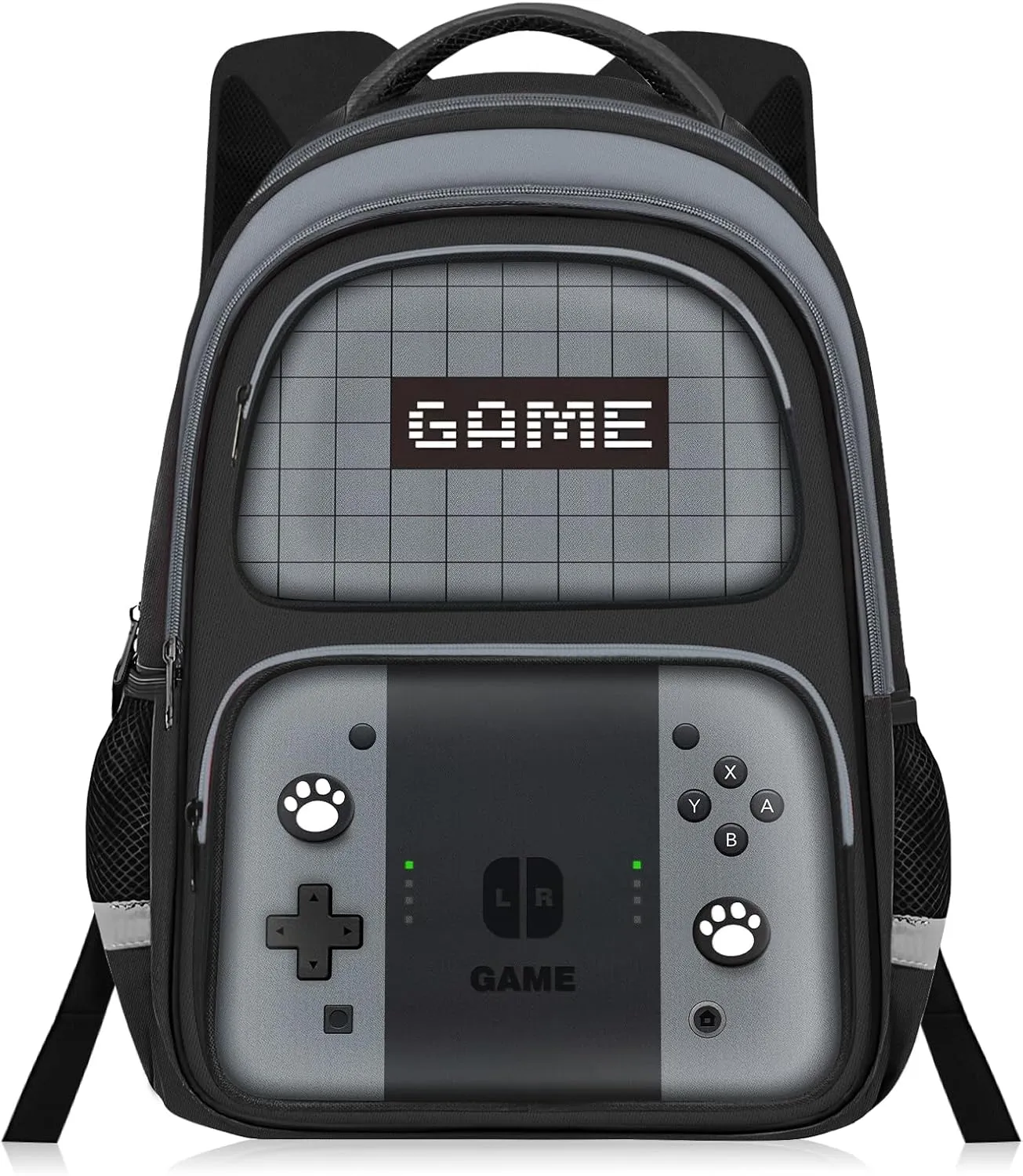 Kids Backpack For Boys，Gamer Boys Backpack For Children Teens Elementary Middle School, 17″ Students Bookbag