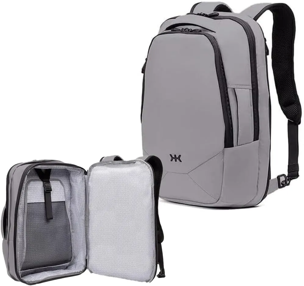 Knack Small Series 2 Laptop Backpack Fits up to 16 Inch Laptops - Knack Bags Carry-On Backpack, TSA Approved, Expandable Travel Backpacks With 2 Day Outfit Capacity, Alloy Gray