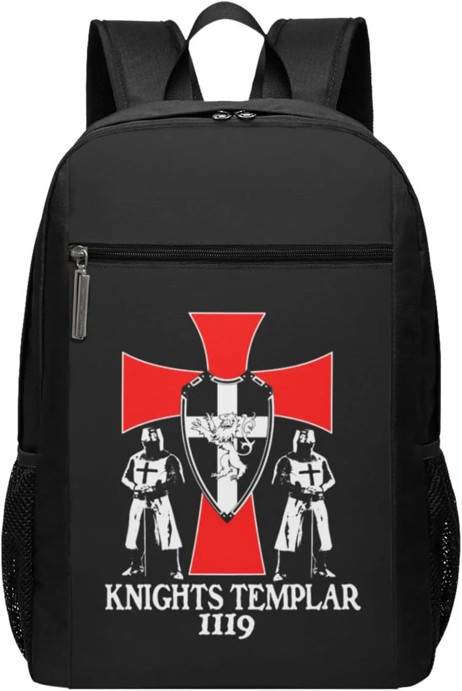 Knights Templar 1119 Crusader Deus Travel Laptop Backpack, Business Anti Theft Slim Sturdy Laptops Backpacks, College Computer Bag Gift for Men & Women Fits 17 Inch Notebook,Black