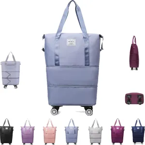 Kulken Pepepo Beentetravel Bag With Wheels,Large Capacity Travel Bag -Universal Wheel Removable,2025 New Large Capacity Travel Bag, Universal Wheel Removable (Blue)