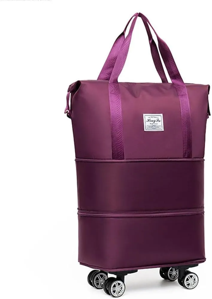 Kulken Pepepo Beentetravel Bag With Wheels,Large Capacity Travel Bag -Universal Wheel Removable,2025 New Large Capacity Travel Bag, Universal Wheel Removable (Dark purple)