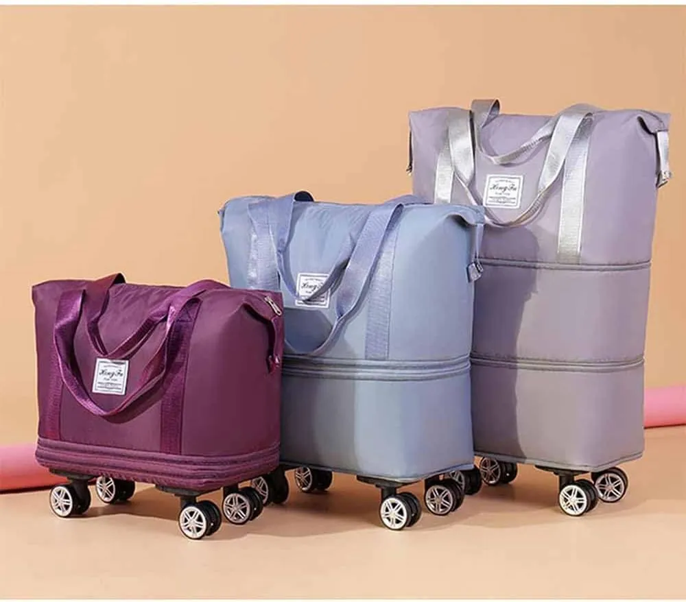 Kulken Pepepo Beentetravel Bag With Wheels,Large Capacity Travel Bag -Universal Wheel Removable,2025 New Large Capacity Travel Bag, Universal Wheel Removable (Dark purple)
