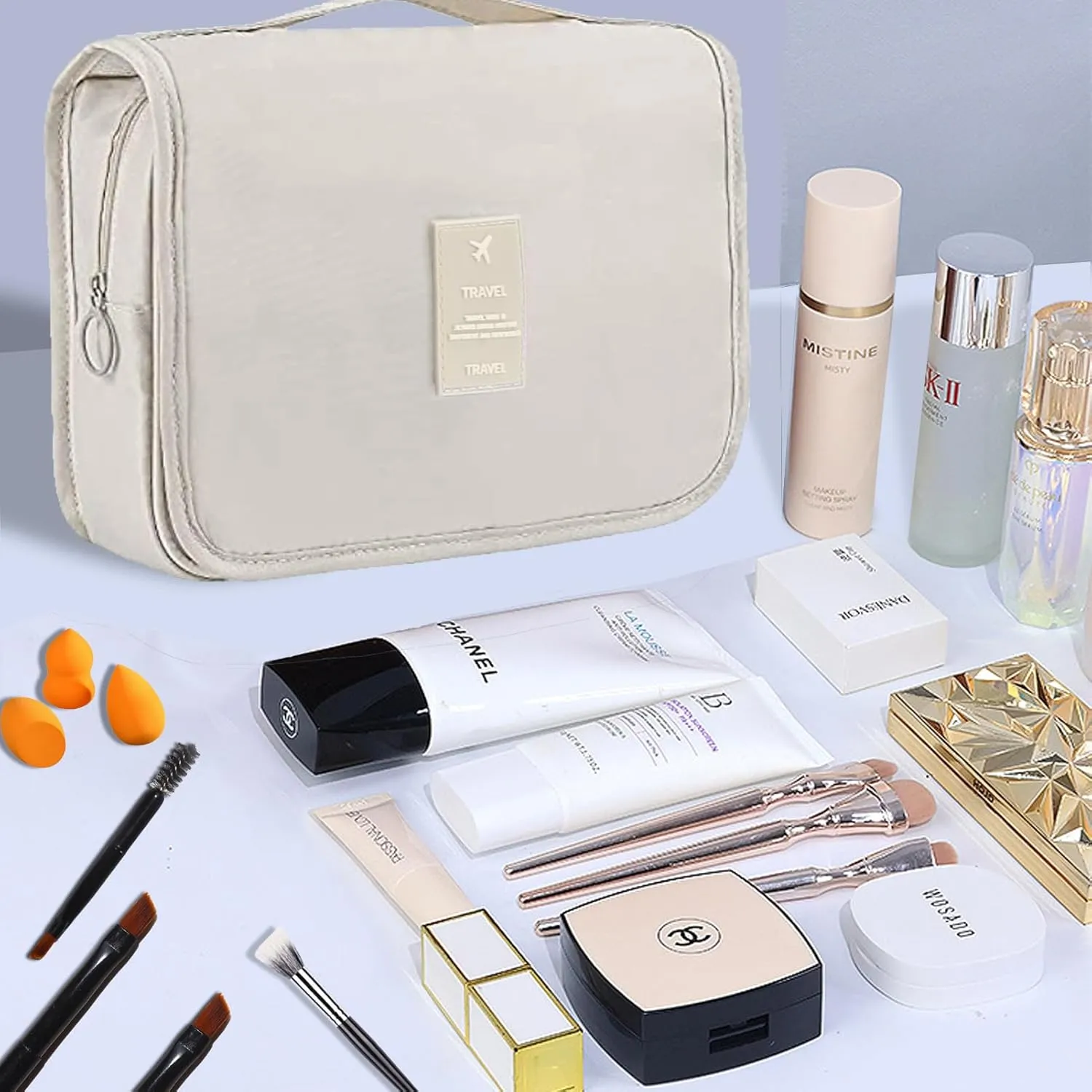 L&FY Hanging Travel Toiletry Bag Women's Cosmetic Organizer Makeup Pouch Men's Dopp Kits With Handle