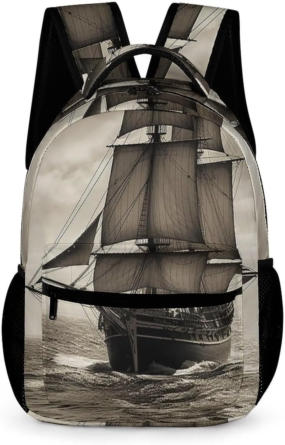 Laptop Backpack for Travel Daypack Computer Bag Work Nautical Sailing Pirate Theme Back Pack Nurse Bag for Hiking
