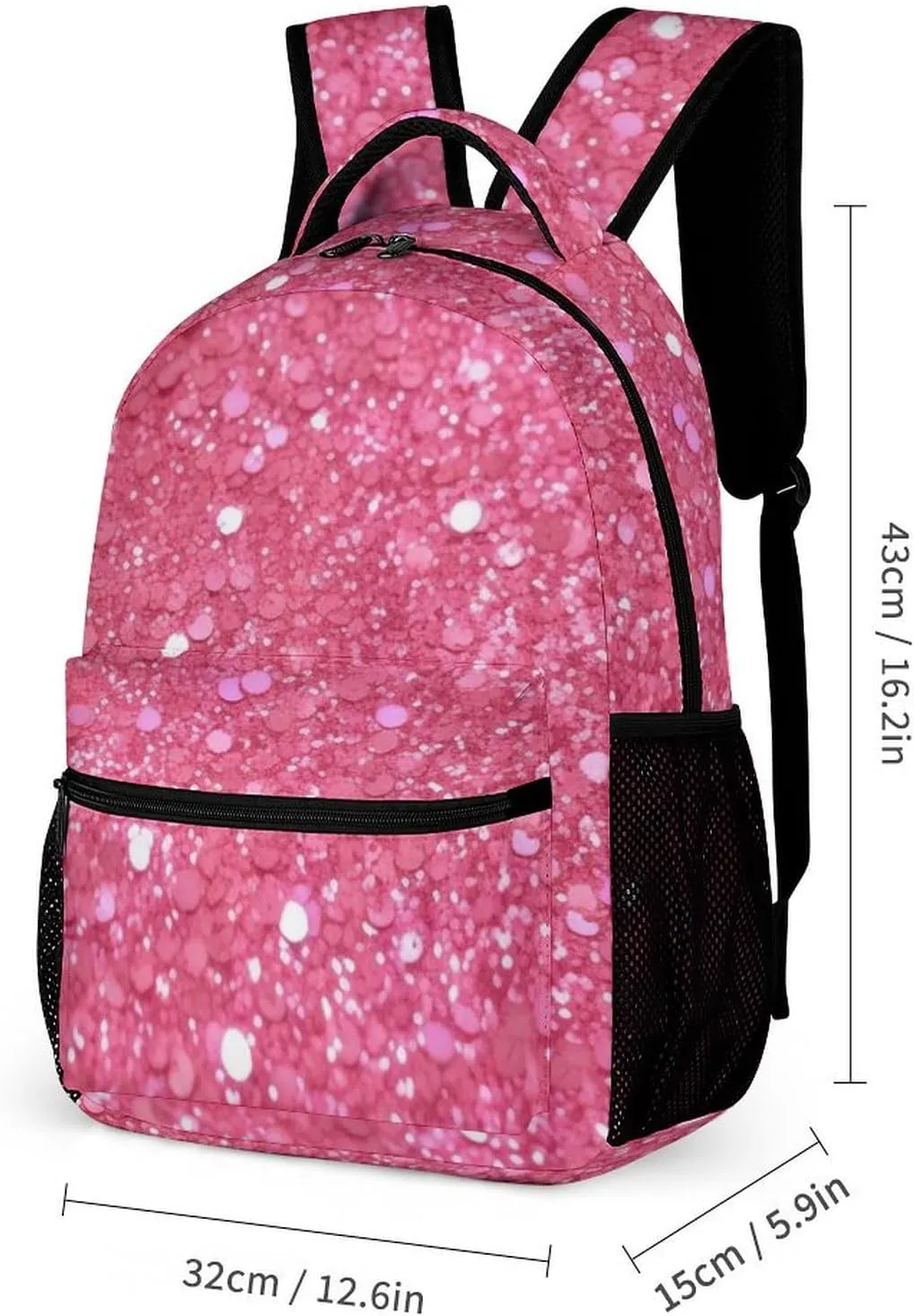Laptop Backpack for Travel Daypack Computer Bag Work Sparkling Glitter Back Pack Nurse Bag for Hiking