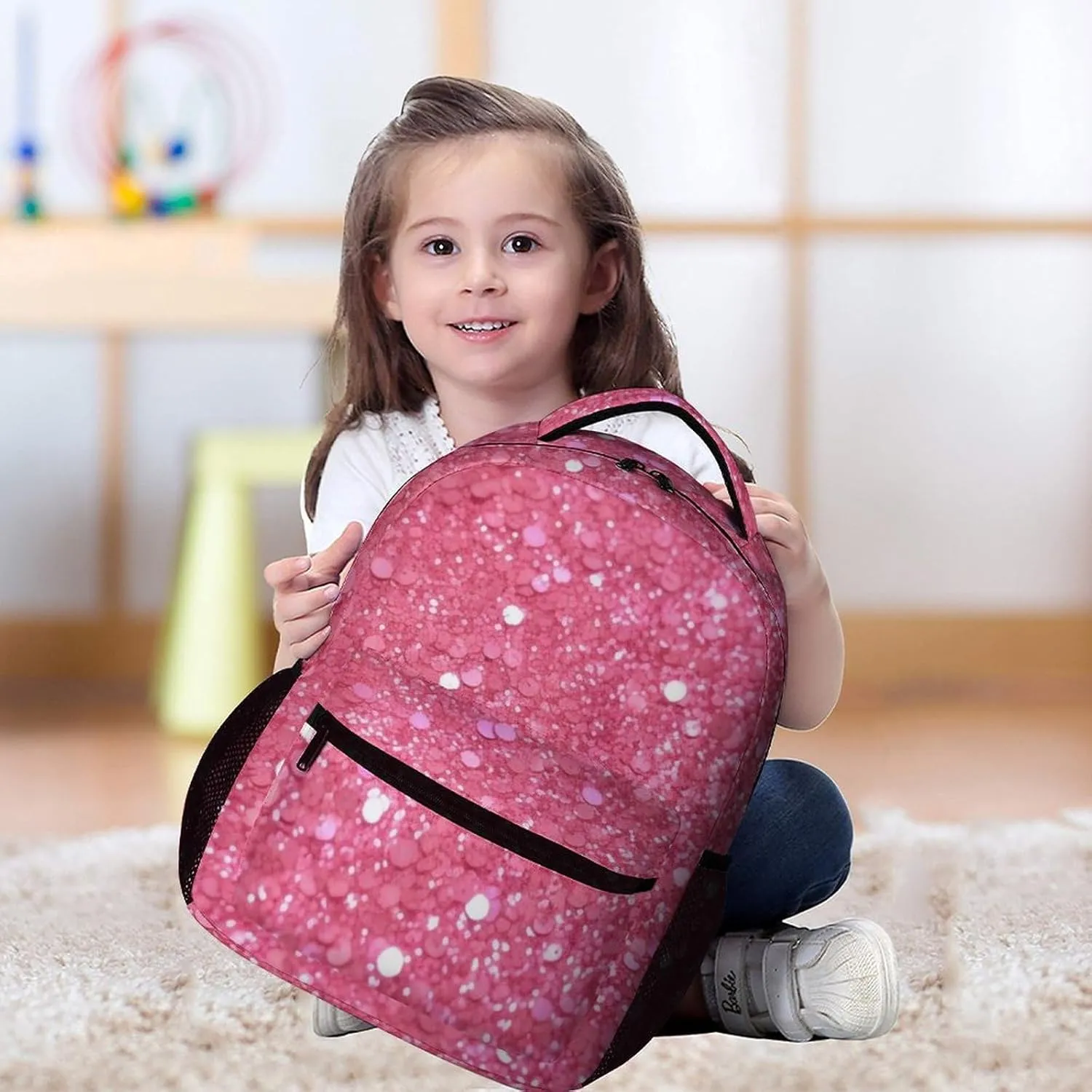Laptop Backpack for Travel Daypack Computer Bag Work Sparkling Glitter Back Pack Nurse Bag for Hiking