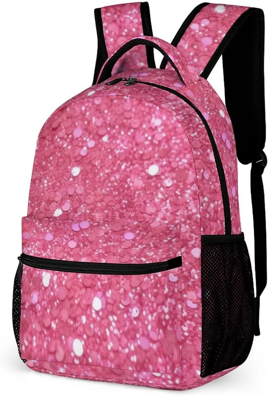 Laptop Backpack for Travel Daypack Computer Bag Work Sparkling Glitter Back Pack Nurse Bag for Hiking