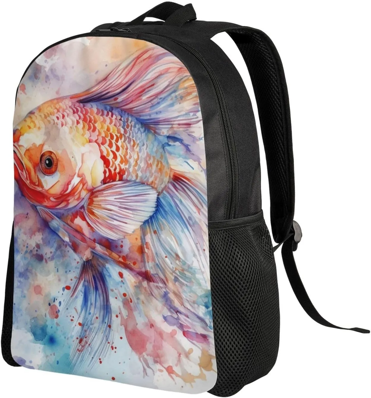 Laptop Backpack for Women Men Carry-on Backpack Fish Daypack Lightweight Travel Shoulder Bags