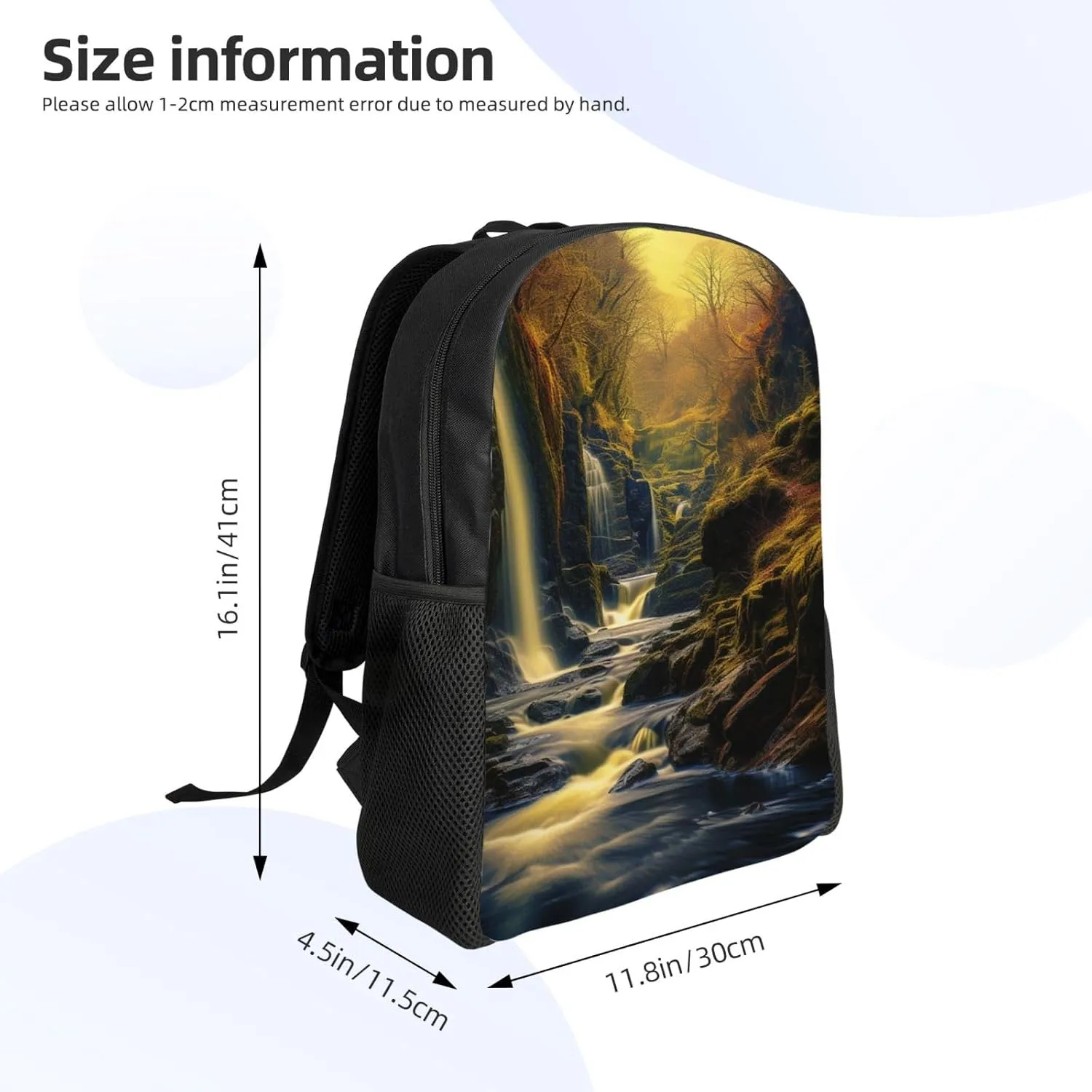 Laptop Backpack for Women Men Carry-on Backpack Milky Way Falls Daypack Lightweight Travel Shoulder Bags