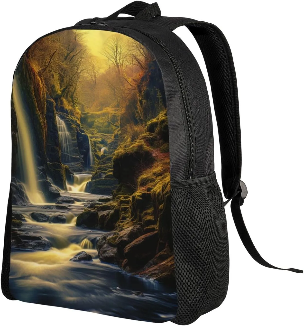 Laptop Backpack for Women Men Carry-on Backpack Milky Way Falls Daypack Lightweight Travel Shoulder Bags