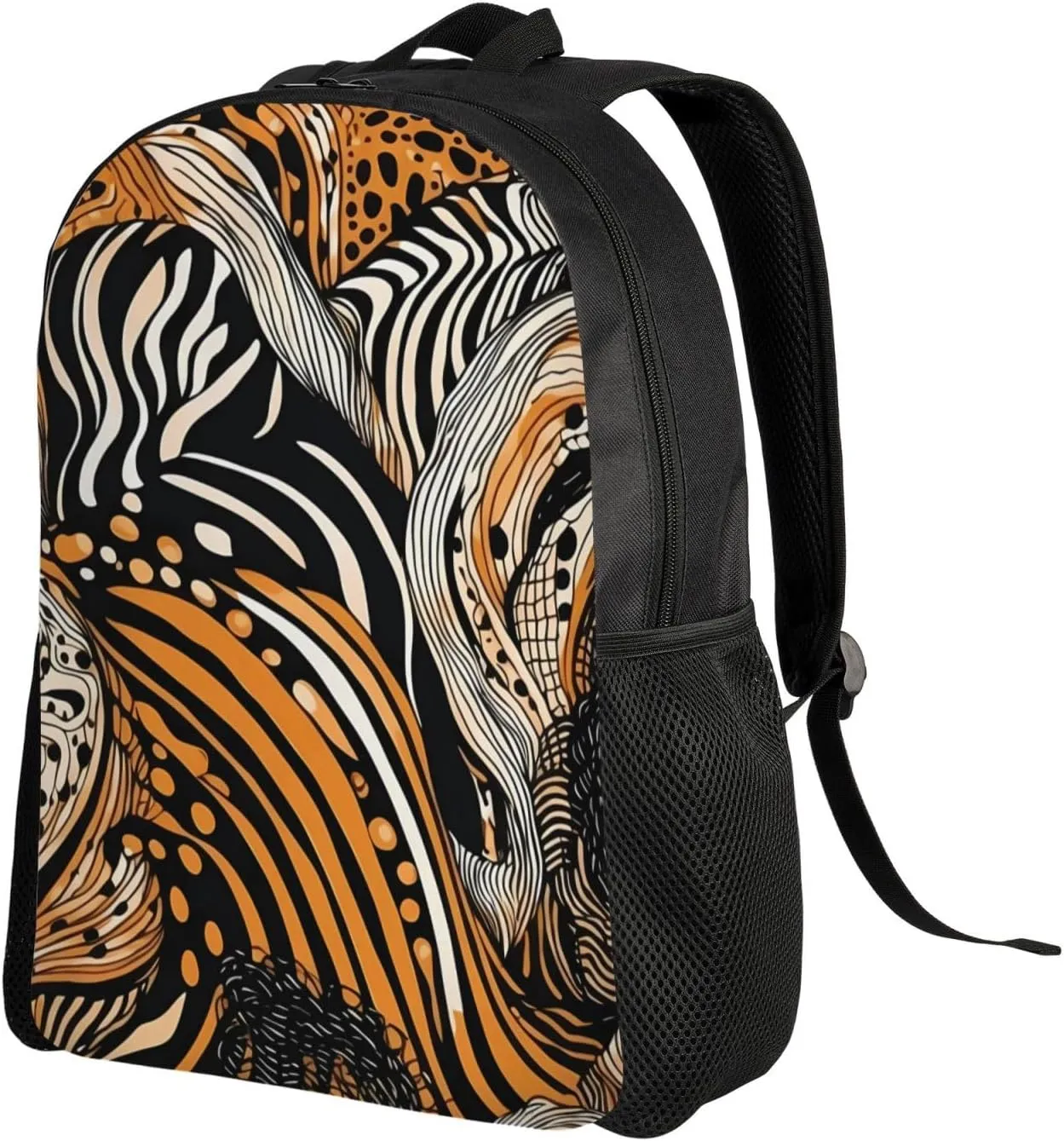 Laptop Backpack for Women Men Carry-on Backpack Striped Lines Daypack Lightweight Travel Shoulder Bags