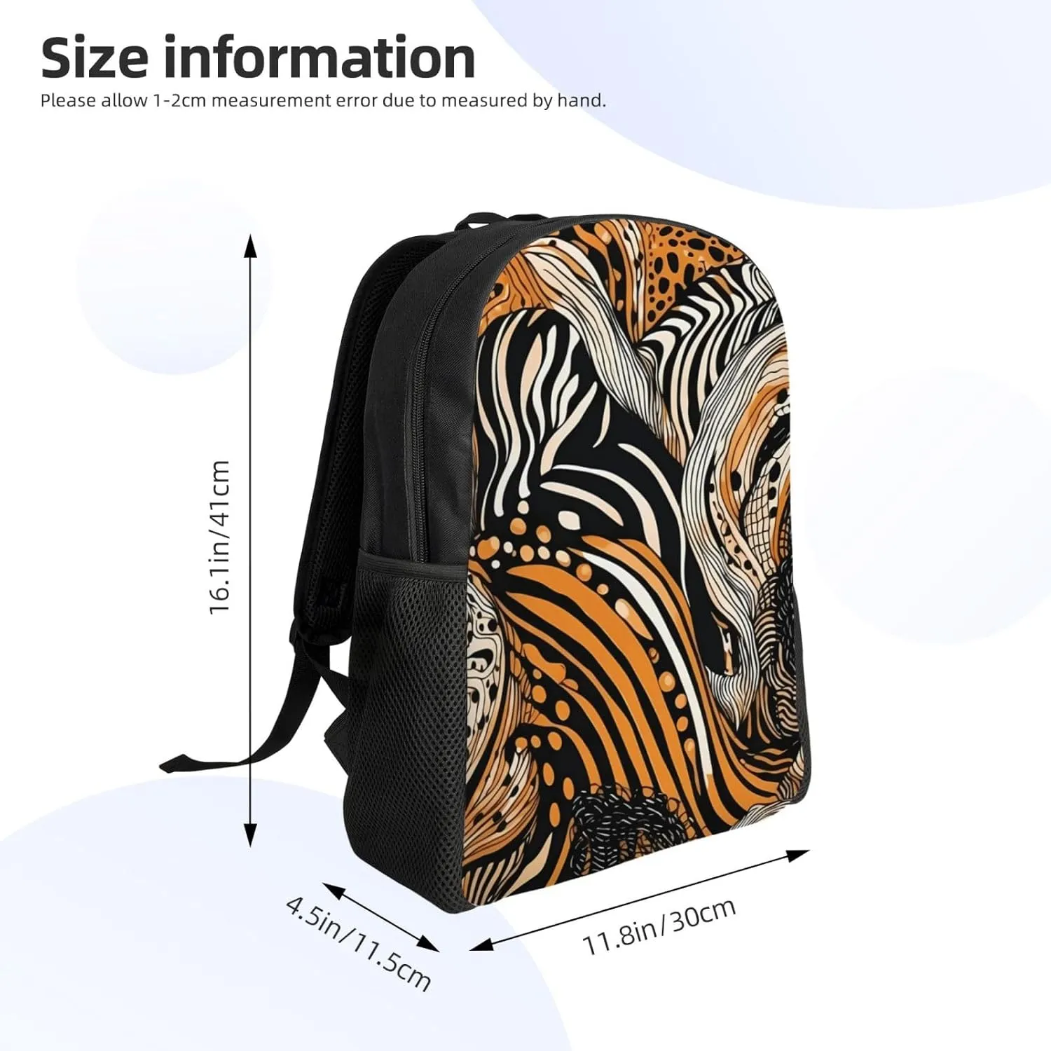 Laptop Backpack for Women Men Carry-on Backpack Striped Lines Daypack Lightweight Travel Shoulder Bags