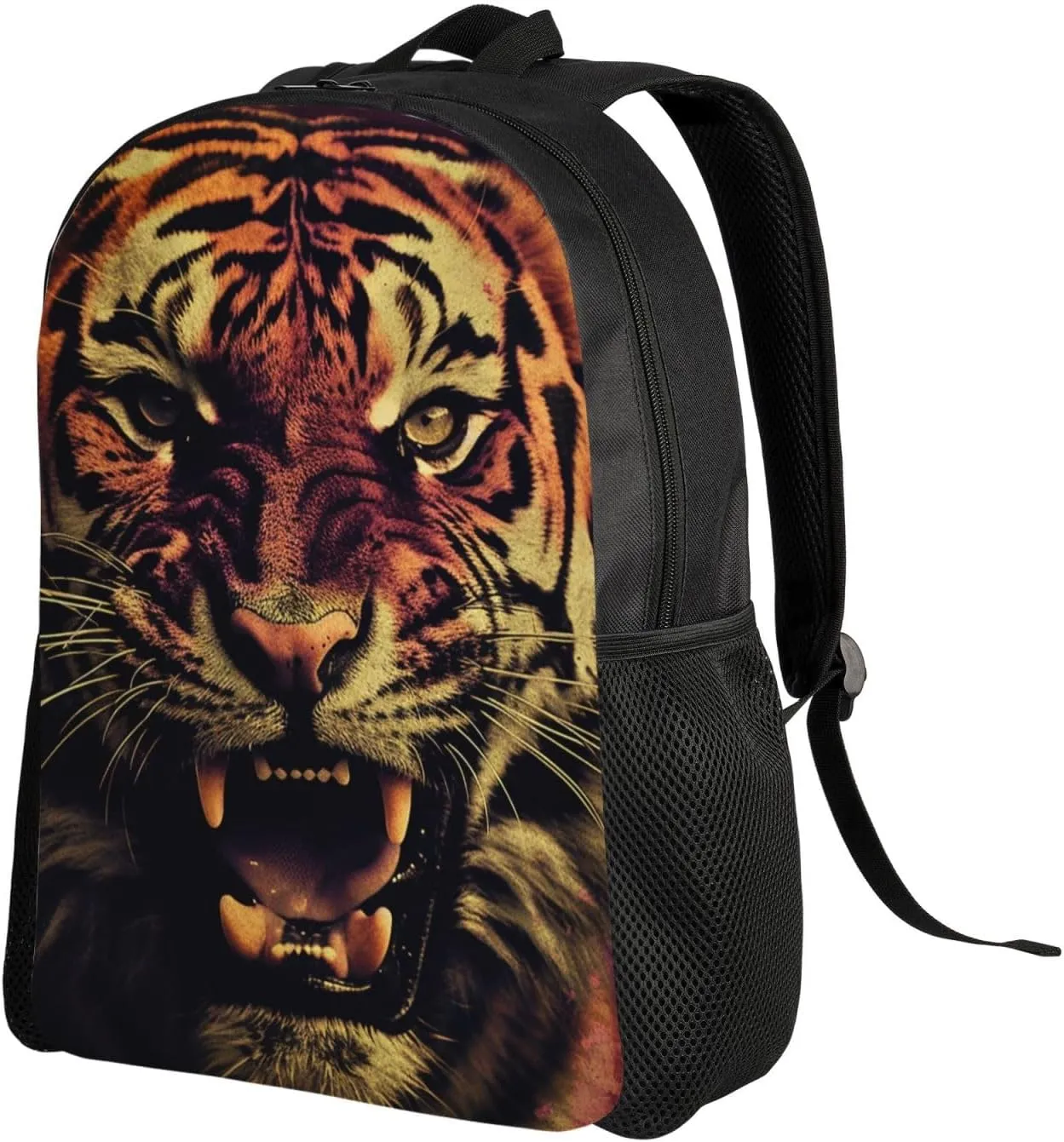 Laptop Backpack for Women Men Carry-on Backpack Tiger with Eyes Open Daypack Lightweight Travel Shoulder Bags