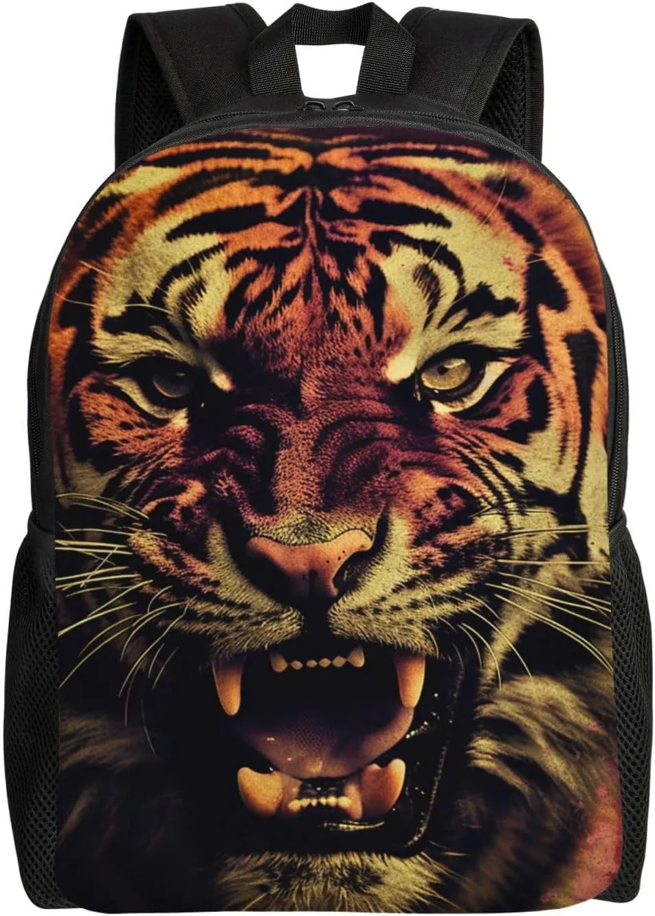 Laptop Backpack for Women Men Carry-on Backpack Tiger with Eyes Open Daypack Lightweight Travel Shoulder Bags