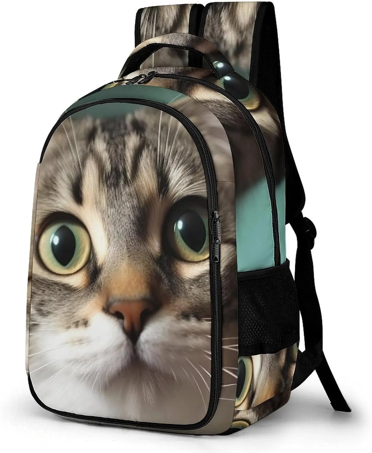 Laptop Backpack for Women Men Daypack Waterproof A Curious Cat Computer Bag Business Work Bag for Travel