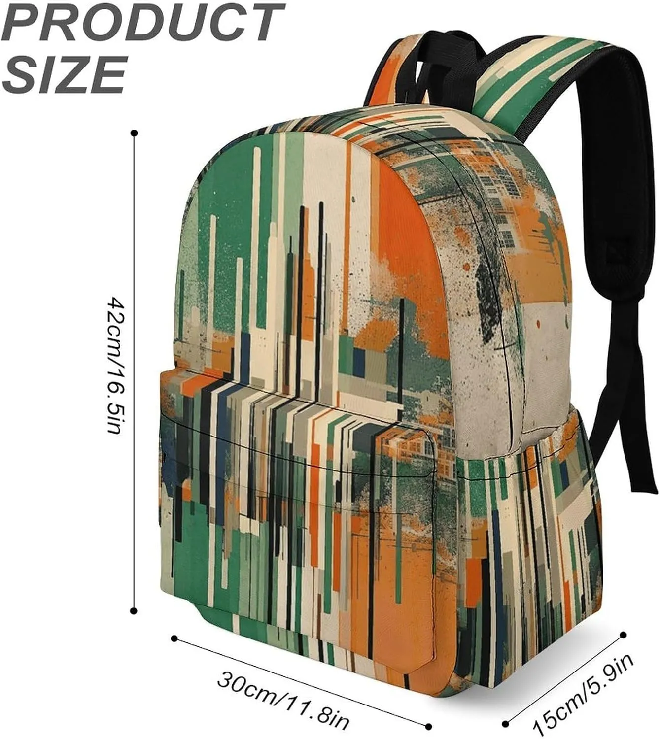 Laptop Backpack for Women Men Daypack Waterproof Complex Patterns Computer Bag Business Work Bag for Travel