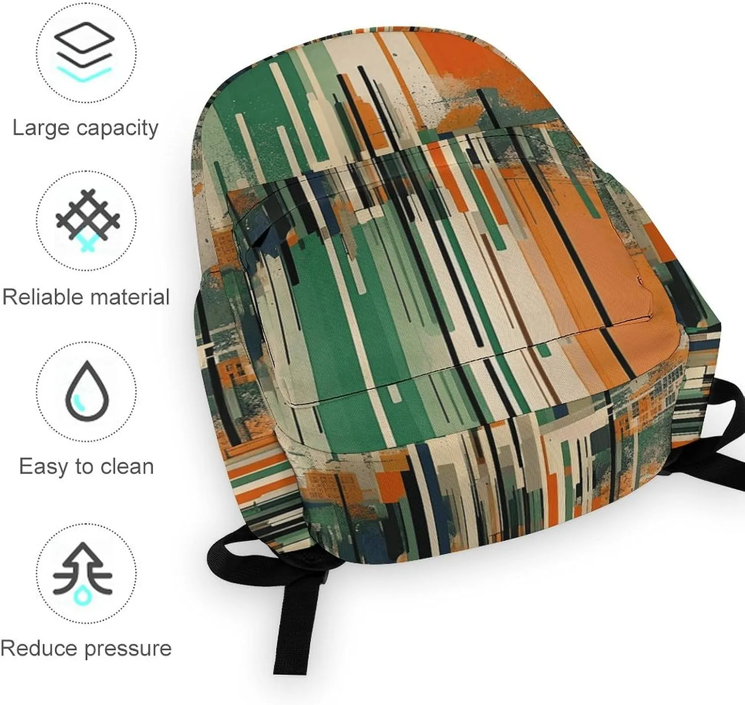 Laptop Backpack for Women Men Daypack Waterproof Complex Patterns Computer Bag Business Work Bag for Travel