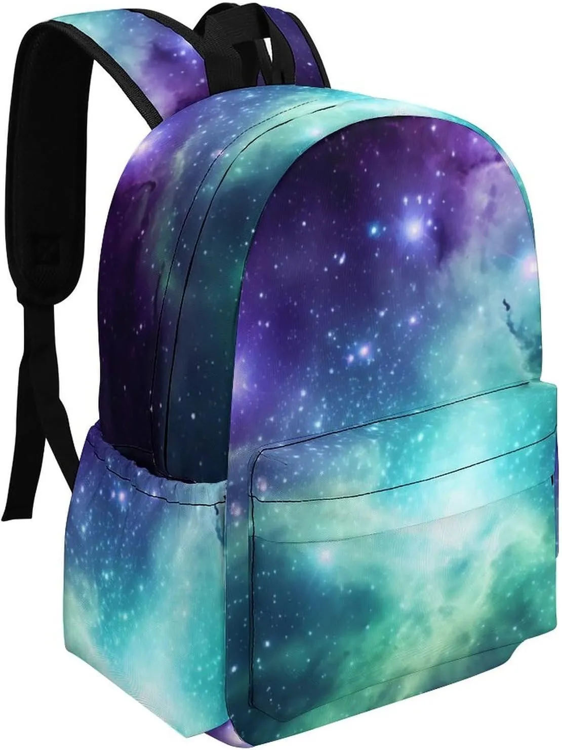Laptop Backpack for Women Men Daypack Waterproof Green Blue Purple Galaxy Computer Bag Business Work Bag for Travel