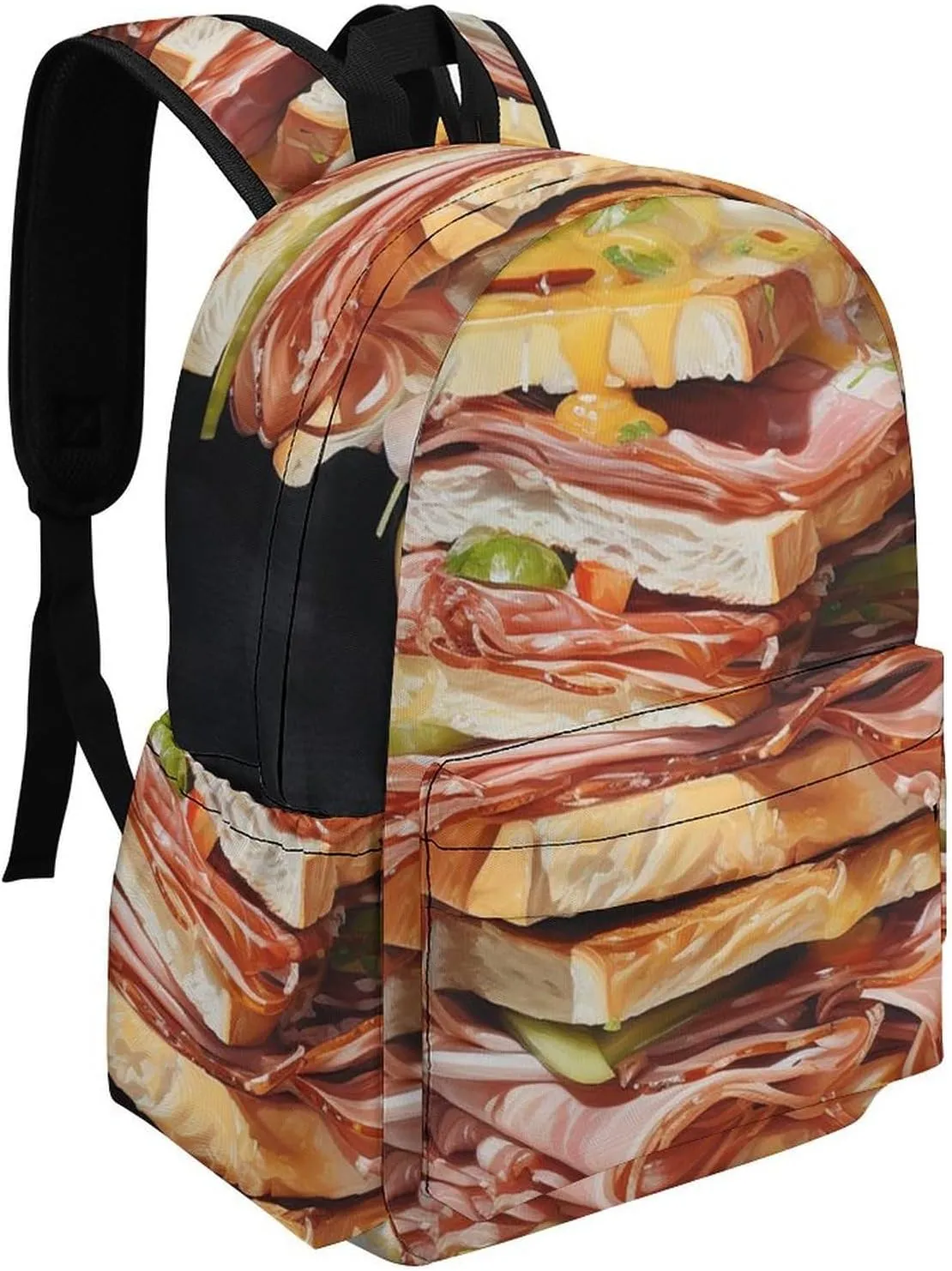 Laptop Backpack for Women Men Daypack Waterproof Ham Toast Computer Bag Business Work Bag for Travel