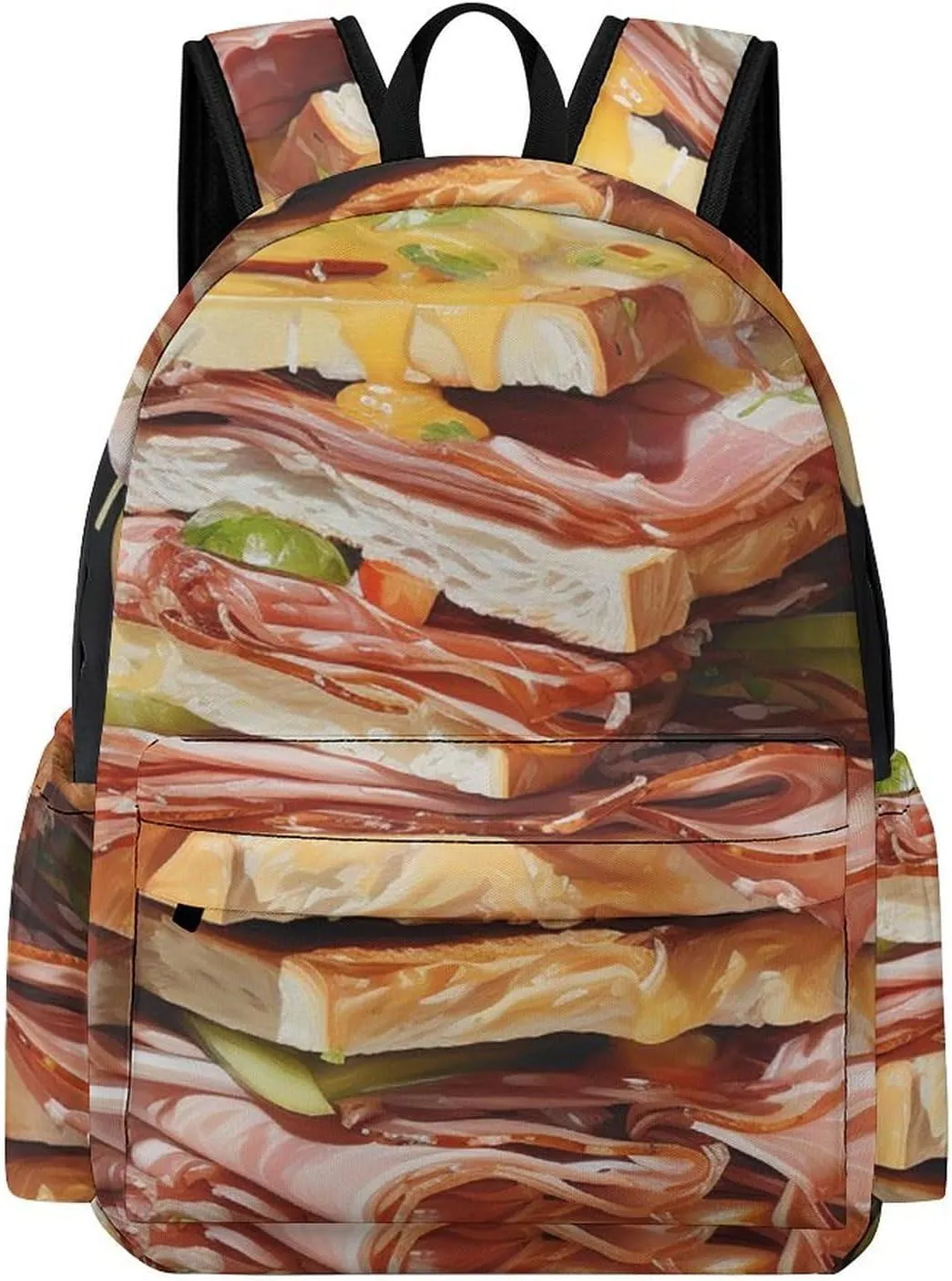Laptop Backpack for Women Men Daypack Waterproof Ham Toast Computer Bag Business Work Bag for Travel