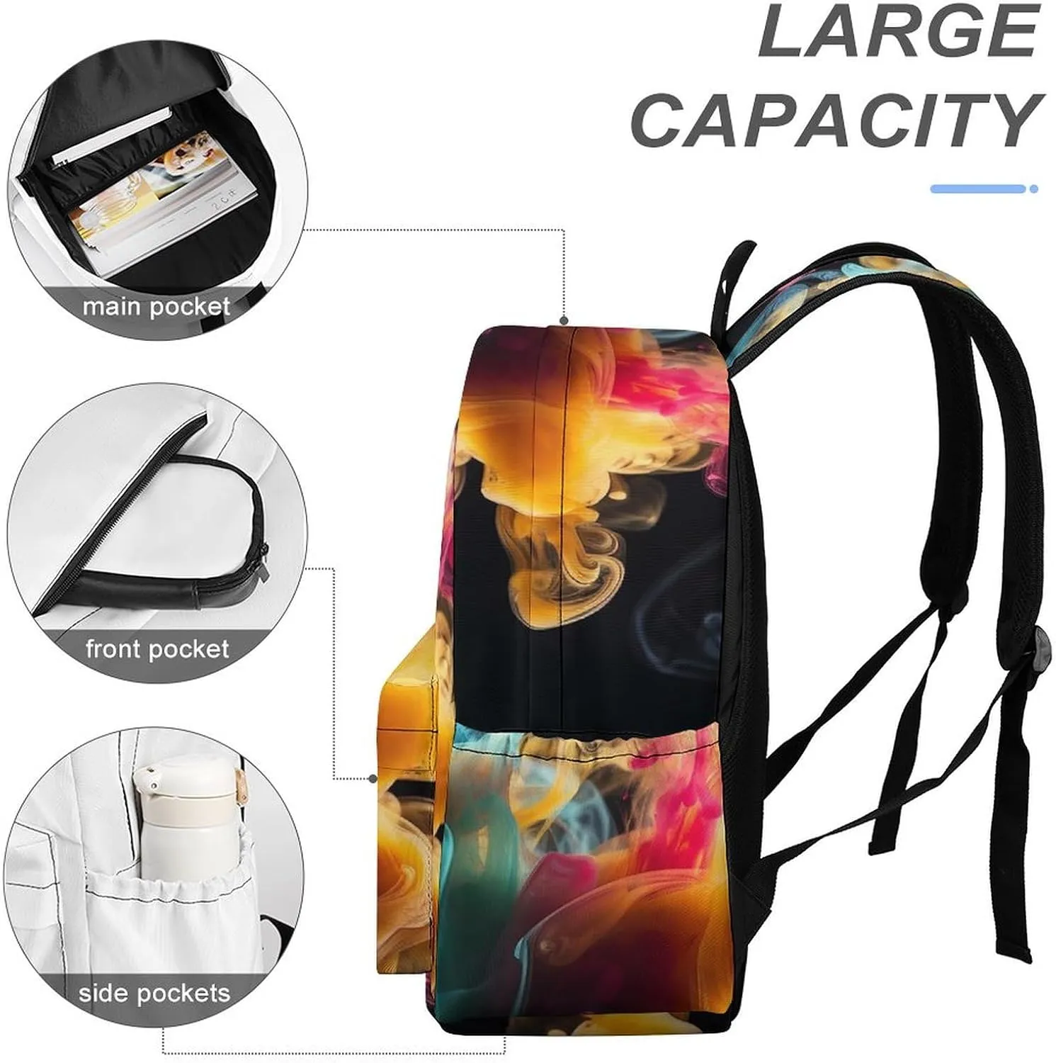 Laptop Backpack for Women Men Daypack Waterproof Melt In The Water Computer Bag Business Work Bag for Travel