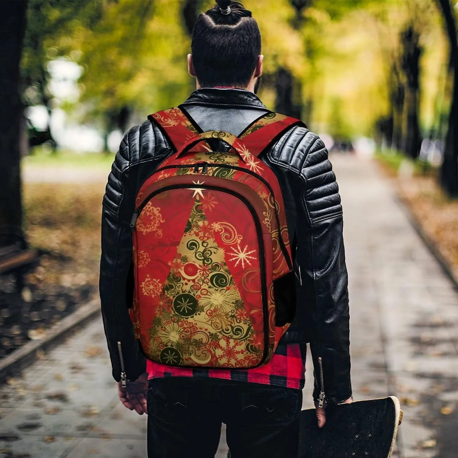 Laptop Backpack for Women Men Daypack Waterproof Merry Christmas Computer Bag Business Work Bag for Travel
