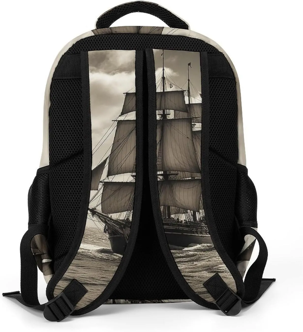 Laptop Backpack for Women Men Daypack Waterproof Nautical Sailing Pirate Theme Computer Bag Business Work Bag for Travel