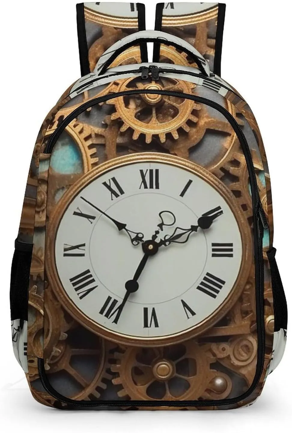 Laptop Backpack for Women Men Daypack Waterproof Rusty Steampunk Clock Computer Bag Business Work Bag for Travel
