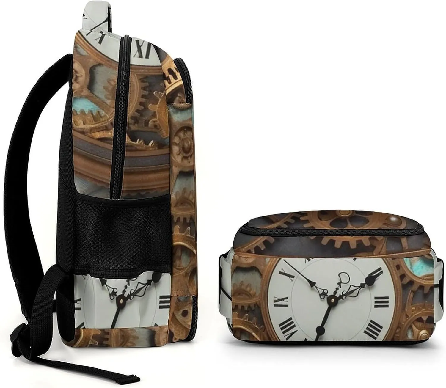 Laptop Backpack for Women Men Daypack Waterproof Rusty Steampunk Clock Computer Bag Business Work Bag for Travel