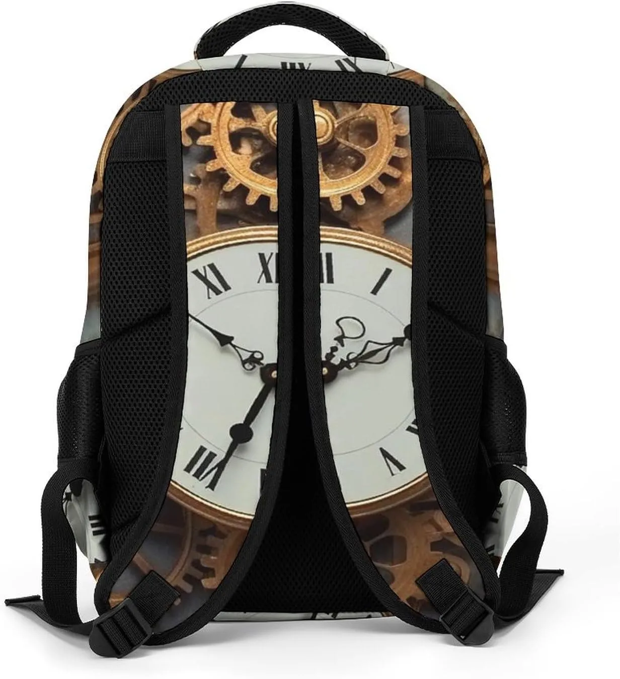 Laptop Backpack for Women Men Daypack Waterproof Rusty Steampunk Clock Computer Bag Business Work Bag for Travel