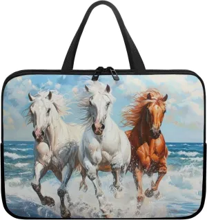 Laptop Bag 10-17 Inch Laptop Case Computer Carrying Case Laptop Sleeve Bag Customizable Pattern Running Horses