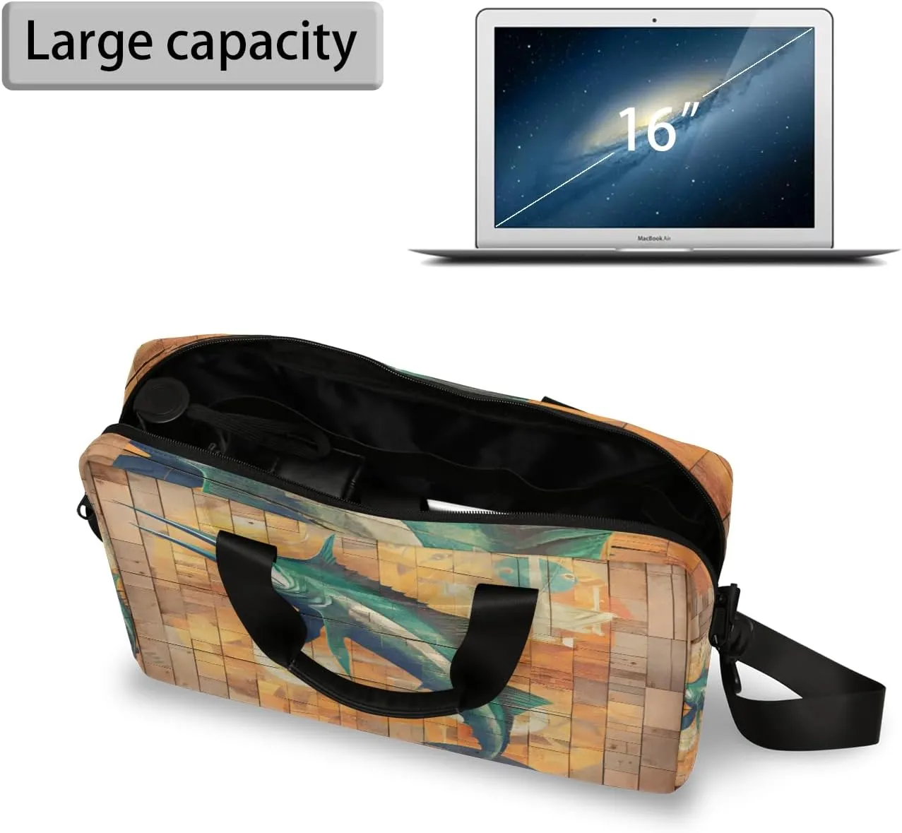 Laptop Bag 15.6 Inch Laptop Sleeve Case with Shoulder Straps Computer Slim Briefcase for Men and Women